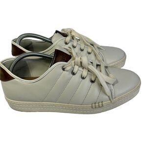 Berluti Paris Men's Playtime Sneaker Size 9 US White Dark Brown Calf Leather